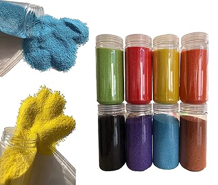 FAIRY TAIL & GLITZER FEE Große Auswahl Deko-Sand 620g Granulate Farbsand Streusand Streugranulat Tischdekoration Vasenfüllung