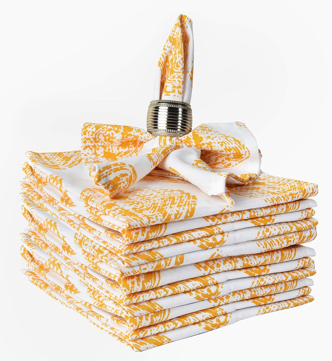 Elvana Home 12 Pack Cloth Dinner Napkins 100% Cotton 18x18, Cocktail Napkins, Wedding Dinner Napkins Bulk, Soft Durable Comfortable Machine Washable Cotton Dinner Napkin Set Black White: Home & Kitchen