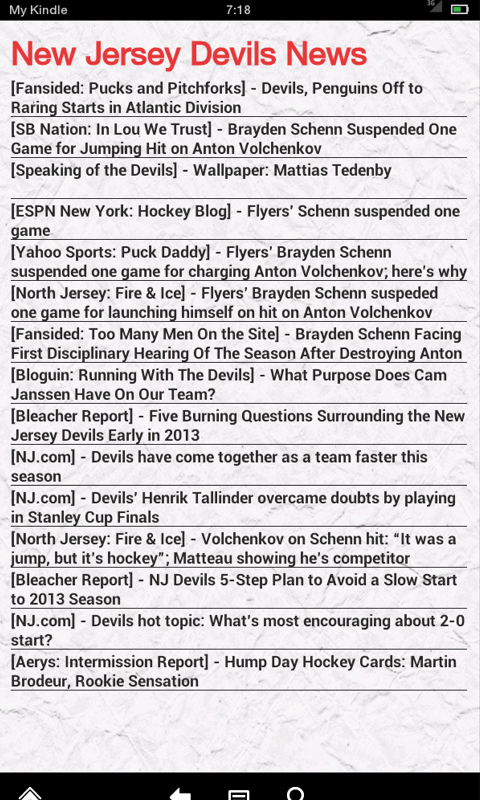 New Jersey Hockey News (Kindle Tablet Edition)