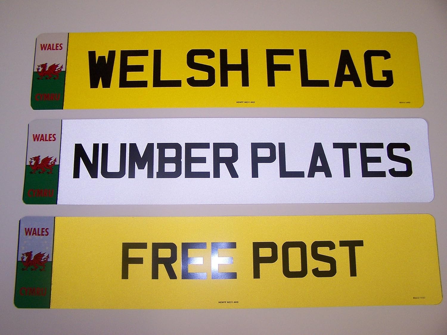NUMBER PLATES 1 PAIR WELSH BADGE (1 PAIR WELSH CYMRU PLATES) Amazon.co