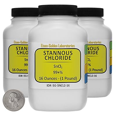Stannous Chloride [SnCl2] 99% ACS Grade Powder 3 Lb in Three Space-Saver Bottles USA