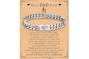 EFVISD Dad Son Grandson Uncle Nephew Brother Husband Boyfriend Gifts for Men Boys, Cuban Bracelet Gifts Graduation Back to School Birthday Christmas Anniversary Valentines Day Gifts for Him Men Teen Boys