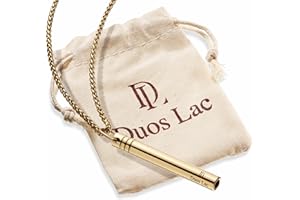 DUOS LAC Anxiety Necklace, Breathing Necklace, Anxiety Stress Relief Items, Mindful Tool for Meditation, Relaxation, Calming Down and Stress Reduction for Women and Whistle Necklace Gift