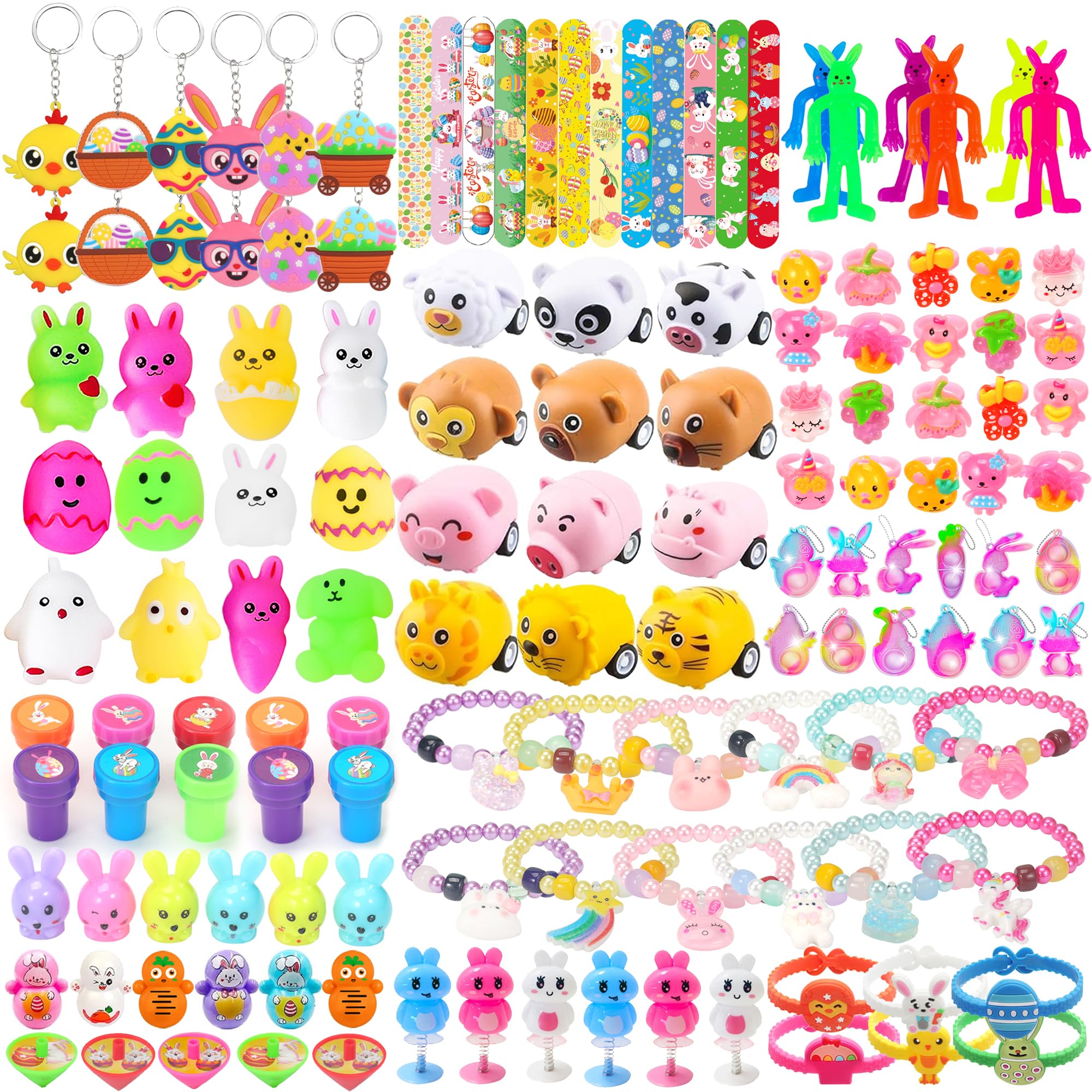 PLOUGVI 312Pcs Easter Egg Fillers & Basket Stuffers - Easter Toys for Egg Hunt Supplies, Party Favors, Gifts and Essentials