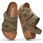 Project Cloud 100% Genuine Leather Platform Sandals Women – Strappy Wedges with Comfortable Plush Insole – Lightweight & Non Slip Wedge Sandals for Women 2026