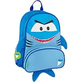 Stephen Joseph Little Sidekick Backpack, Toddler Backpack for Little Kids, Daycare and Preschool, Shark, Blue
