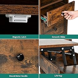 YITAHOME L Shaped Desk with Power Outlets & LED