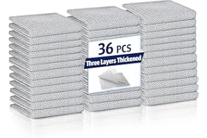 Wenbbleyii 36 Pcs New Upgrade 3-Layer Wire Dishwashing Rags Non-Scratch Multipurpose Metal Dish Cloth No Scratches and Odor f