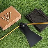 FINGER TEN Golf Alignment Stick Holder Swing Practice Plate Plane Trainer Training Aid with Alignment Stick Base Gift Box