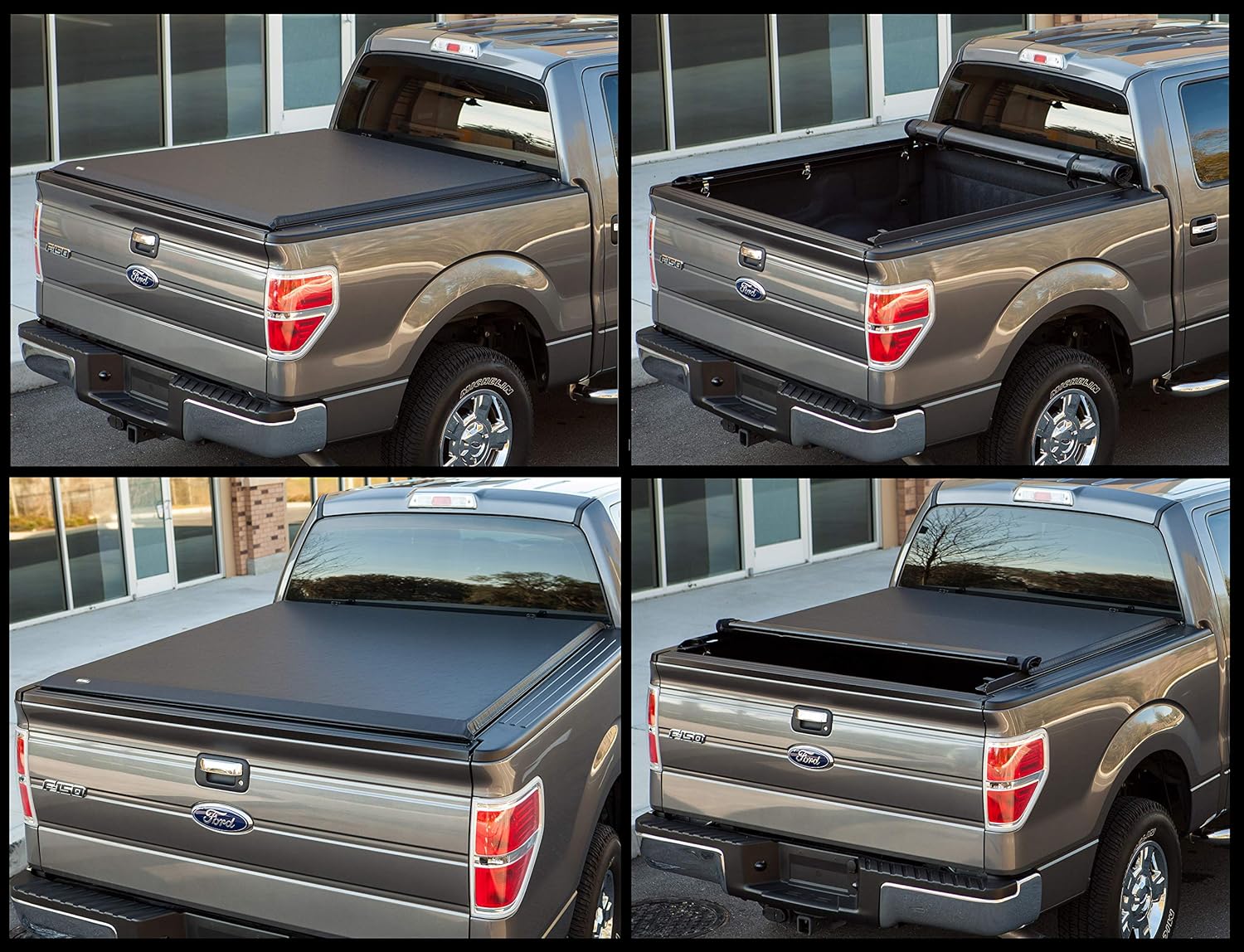Amazon Com Ionic Premium Se Roll Up Tonneau Truck Bed Cover 2015 2018 Ford F150 6 5 Ft Bed Automotive