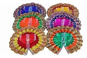 Esplanade Ladoo Gopal Poshak | God Dress | Bhagwaan Ki Poshaak | Dev Vastra - (Set of 6)