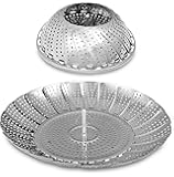 Vegetable Steamer Basket - 100 Percent Premium Stainless Steel - 7 inch to 11 inch - Folding Collapsible - Rust-Free - Easily Adjustable To Different Pots & Pans - by Utopia Kitchen