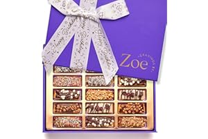 CRAVINGS BY ZOE Happy Birthday Biscotti Italian Chocolate Cookies Gift Basket | 18 Count | Gourmet Dark, Milk & White Chocolate Candy Variety Pack | Birthday Gifts for Women & Men