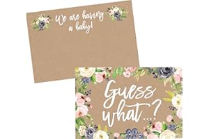 Hadley Designs 25 Pregnancy Announcement Card Set, We're Expecting Baby Surprise Having Birth Reveal-Only Best Friends Get Promoted To Auntie Uncle Grandpa Grandma Sister Brother and Dad Mom