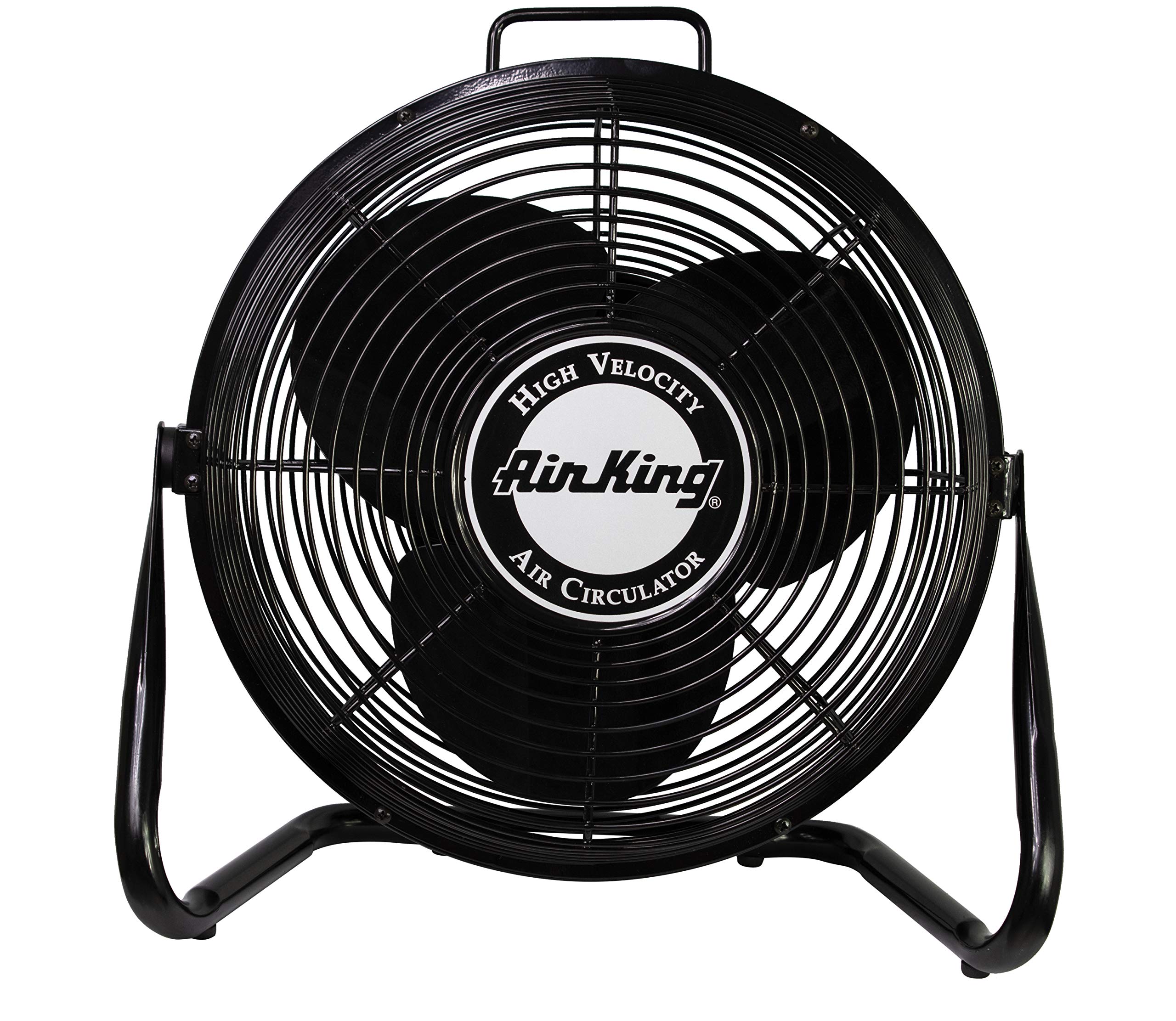 Air King 9212 12-Inch Industrial Grade High Velocity Pivoting Floor Fan , Black