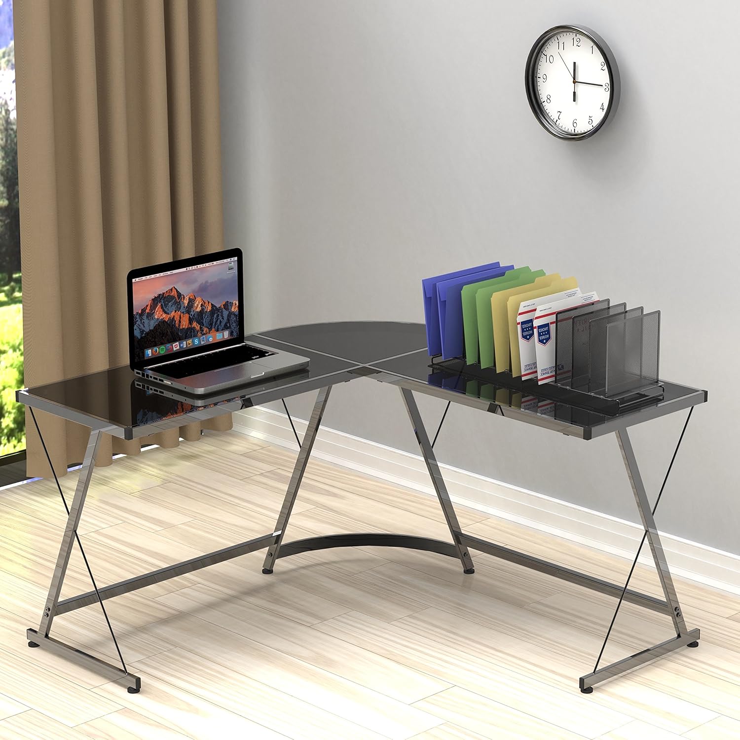 2 Pack- SimpleHouseware 5 Section File Sorter Organizer : Office Products