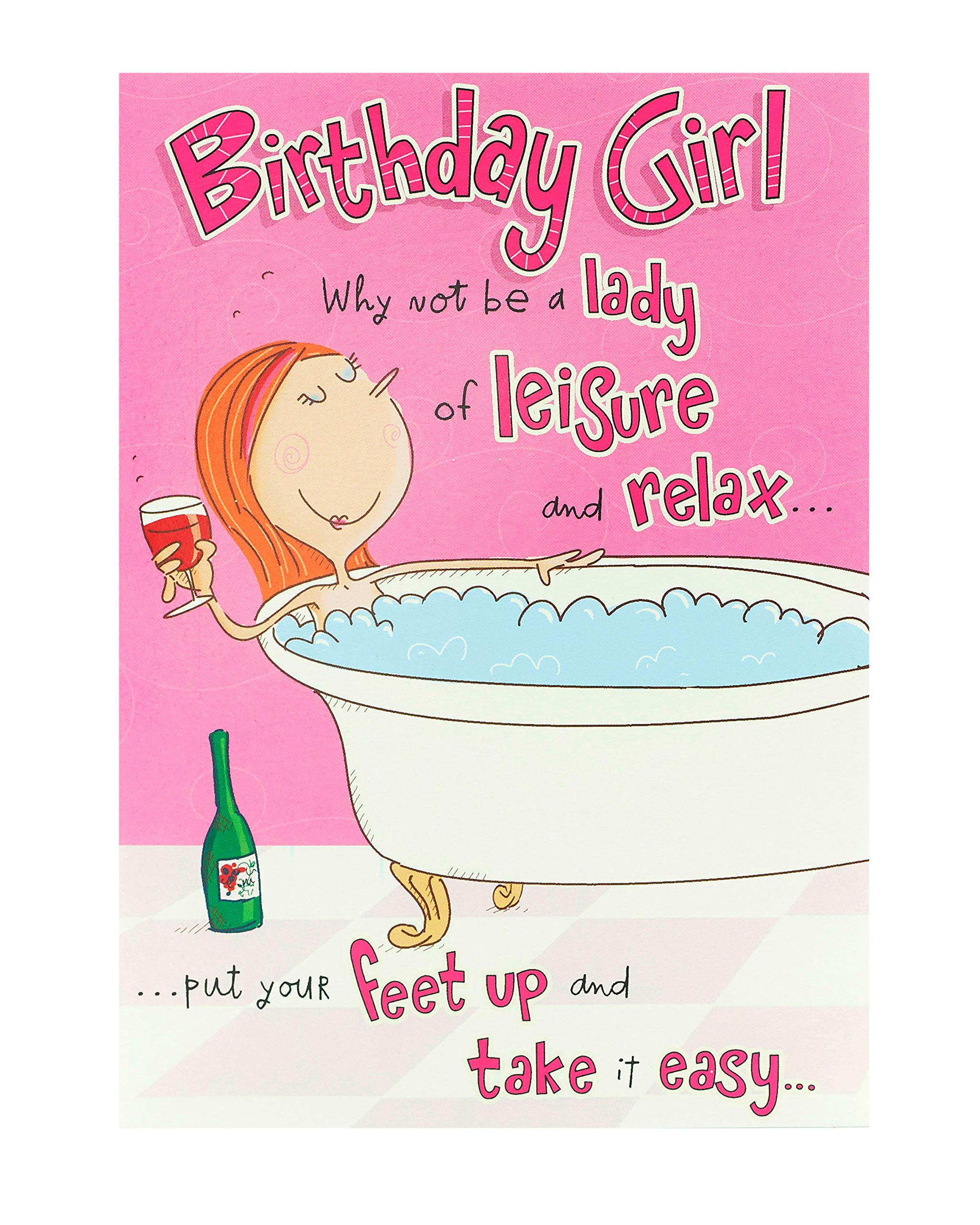 UK Greetings Funny Birthday Card for Her/Female/Friend with Envelope - Humourous Design, by UK Greetings