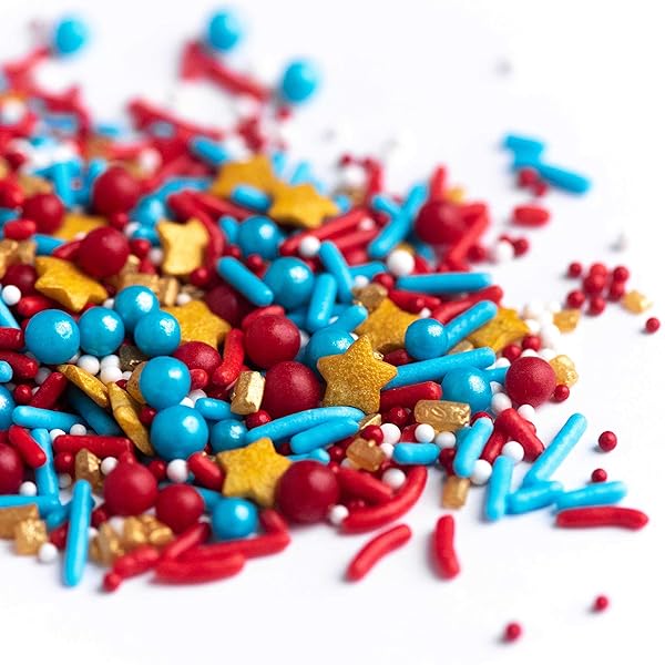 SWEETS INDEED SPRINKLES, EDIBLE SPRINKLE MIX, PERFECT FOR CAKE DECORATIONS, BAKING, ICE CREAM, COOKIES, CUPCAKE TOPPER, 4 OUNCES (MARVELOUS)