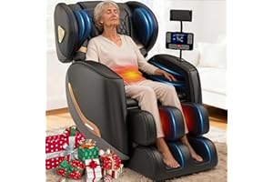 GOLD TIME Upgraded Massage Chair Full Body, Zero Gravity Recliner with Heat, 10 Fix Points, Bluetooth, Touch Screen, Footrest, Shiatsu Massage Chair Full Body for Parents, Seniors & Easy Assembly