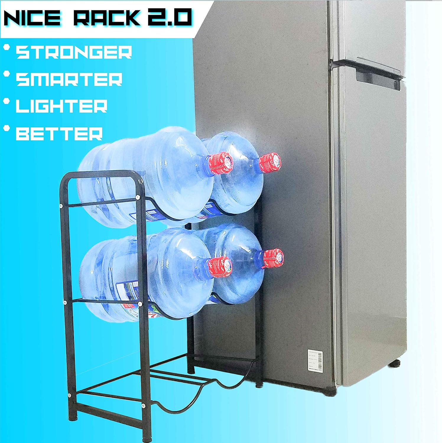 Stainless Steel 5 Gallon Water Bottle Glass Plastic Jug Rack Holder Storage Shelf Garage Kitchen Stand Heavy Duty Portable Room Saver 9 LBS Holds 400 LBS | The Original Brand: Kitchen & Dining