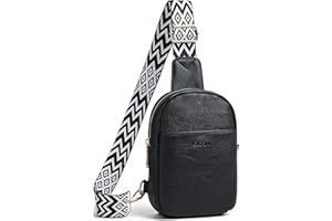 GLOSIW Small Sling Bag for Women Vegan Leather Crossbody Bag Purse for Women Trendy Fanny Packs Chest Bag for Travel