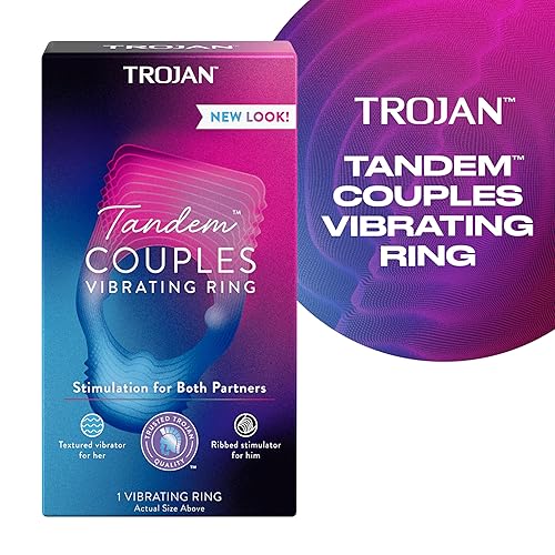 TROJAN Vibrations Tandem Couples Vibrating Ring, Personal Massager, 1  Count, Violet in Kenya