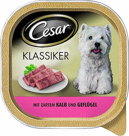 Cesar Hundefutter Klassiker mit zartem Kalb und Geflügel, 10er Pack (10 x 300 g): Amazon.de ...