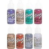 Stickles Ranger - 2018 Glitter Colors - Cosmic, Glisten, Cayman, Sandstone, Sorbet, Steel, Sunset and Twinkle - 8 Items
