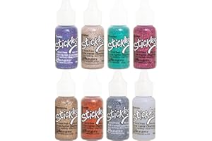 Stickles Ranger - 2018 Glitter Colors - Cosmic, Glisten, Cayman, Sandstone, Sorbet, Steel, Sunset and Twinkle - 8 Items