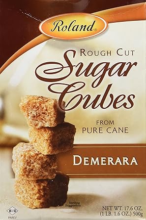 Amazon Com Roland Rough Cut Demerara Sugar Cubes 17 6 Oz