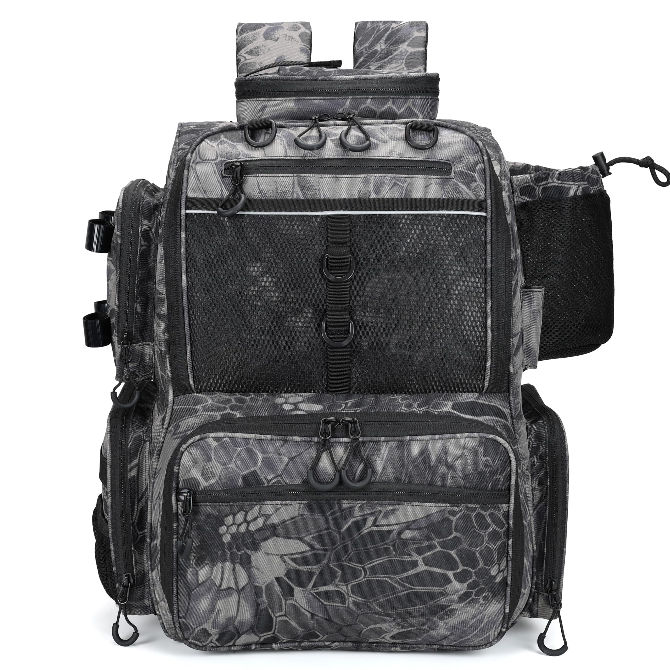Photo 1 of Rabjen Fishing Tackle Backpack with Rod Holders, Bottle Holder, Storage Bag Store Fishing Gear