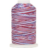 ThreadArt Multicolor Cotton Thread, 600M 40/3, Patriotic 0119 | Long staple variegated cotton thread for quilting, sewing and serging. Low-lint, smooth thread for clean, strong stitches.