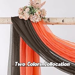 DONREN Luxury Soft Sheer Curtains Scarf for Windows