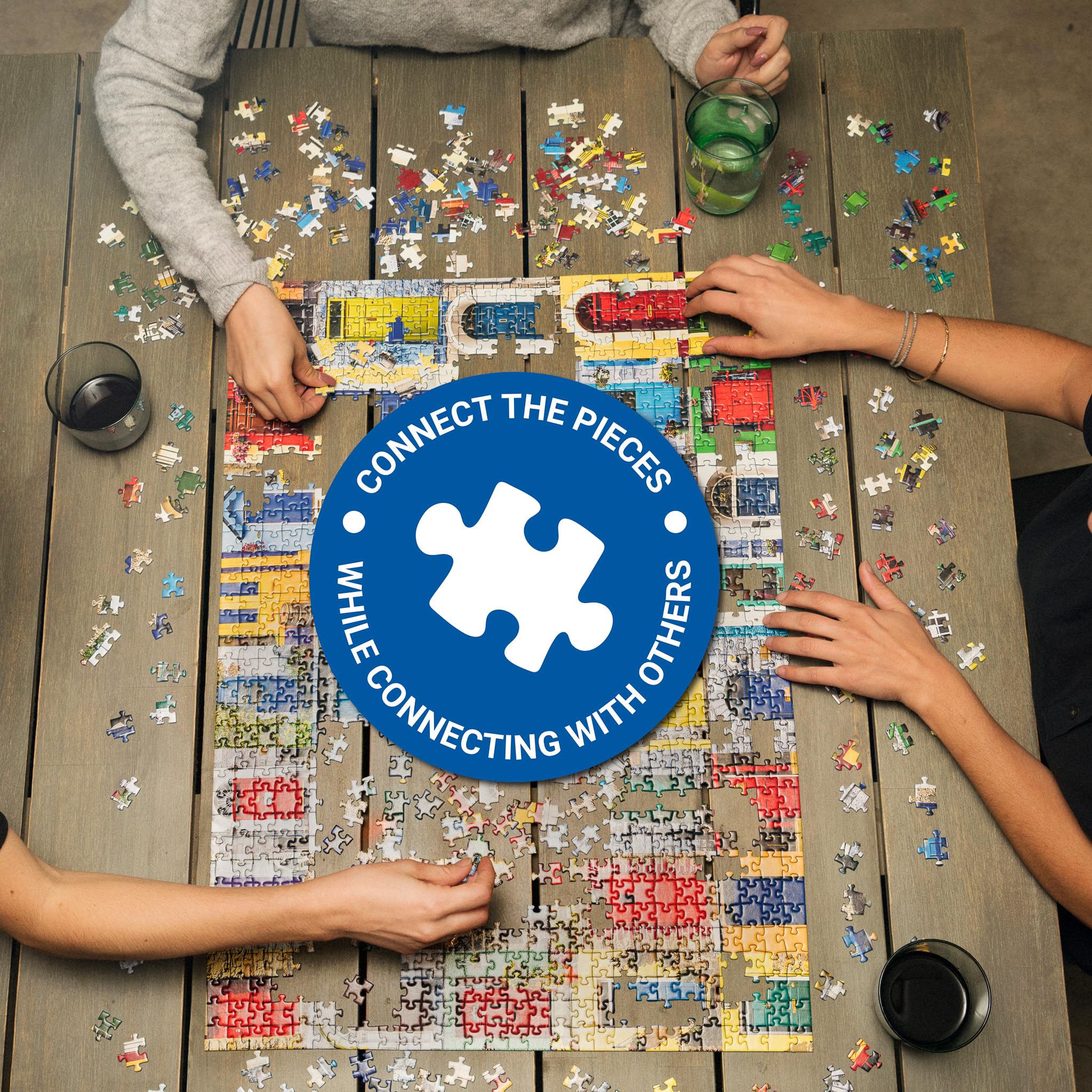 Ravensburger Church Lane - 1000 Piece Jigsaw Puzzle - Charming English Village Church - Bright, Peaceful Imagery - Frameable - Premium Quality - Puzzles for Adults