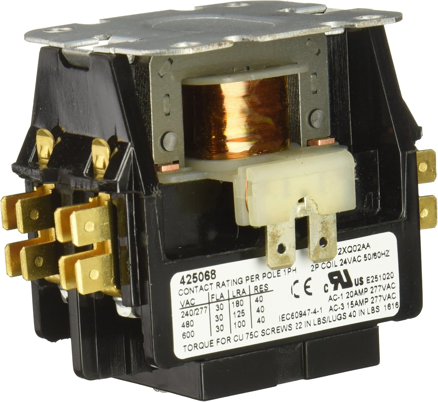 Protech 425068 30 Amp 2Pole Contactor with 24V Coil, Water Heaters