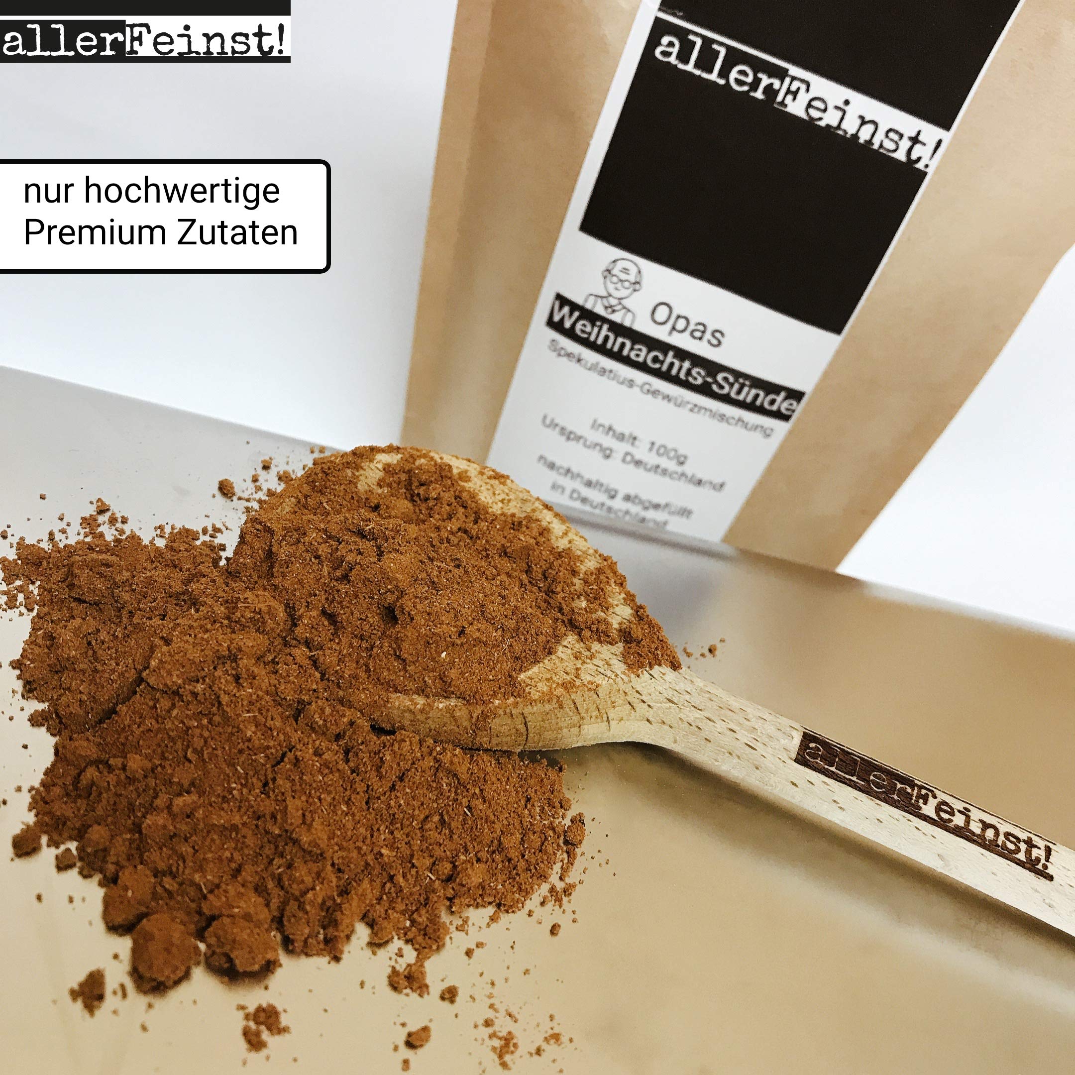 allerFeinst! - Opas Weihnachts-Sünde Spekulatiusgewürz – Spekulatiusgewürzmischung für Spekulatius, Plätzchen, Waffeln, Kekse, Saucen, 1er Pack (1 x 100g) 3