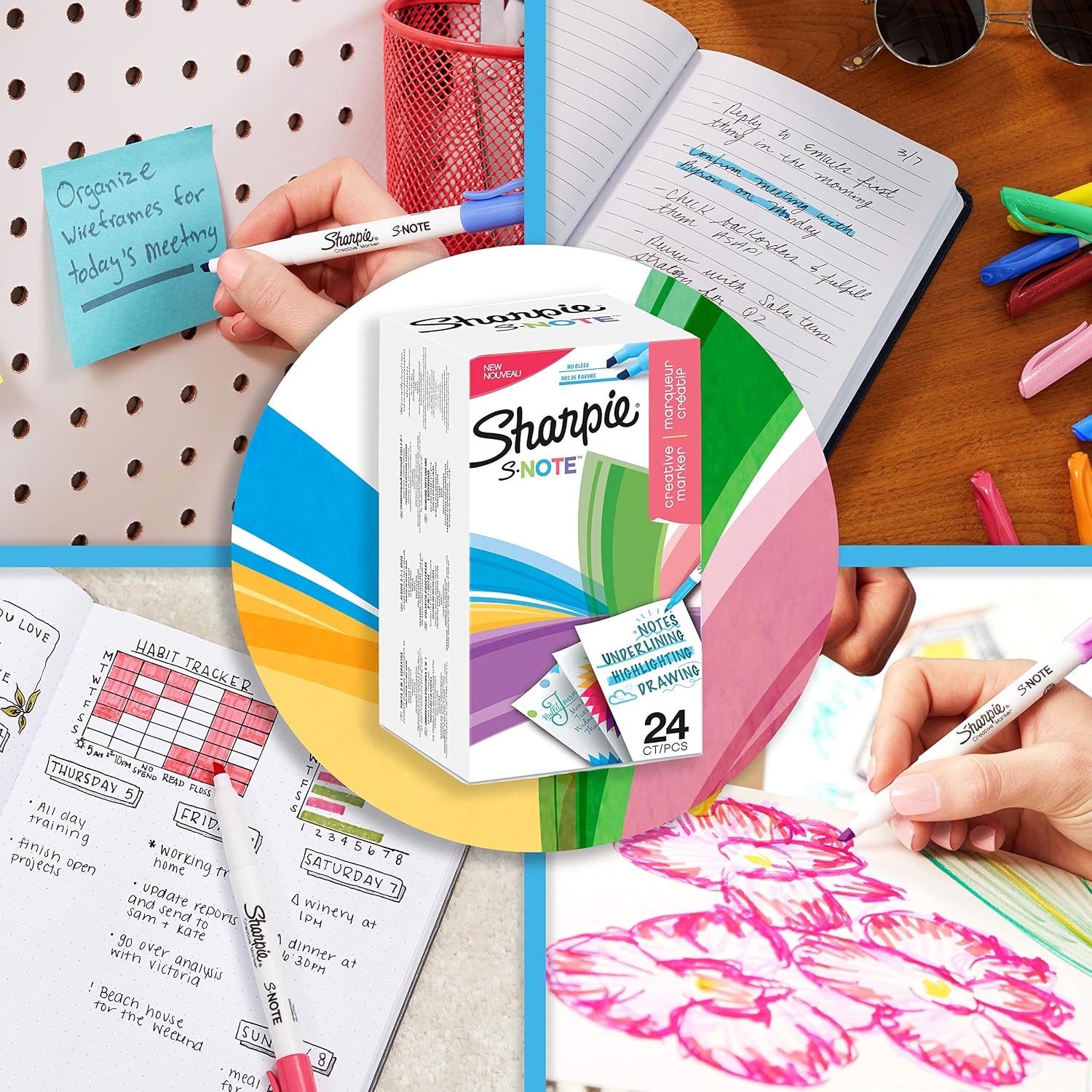 Sharpie SNote rotuladores creativos de colores Para