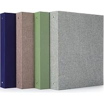 Amazon.com : Chuangdi 4 Pcs 3 Ring Binder with Linen Cover 1.25 ...