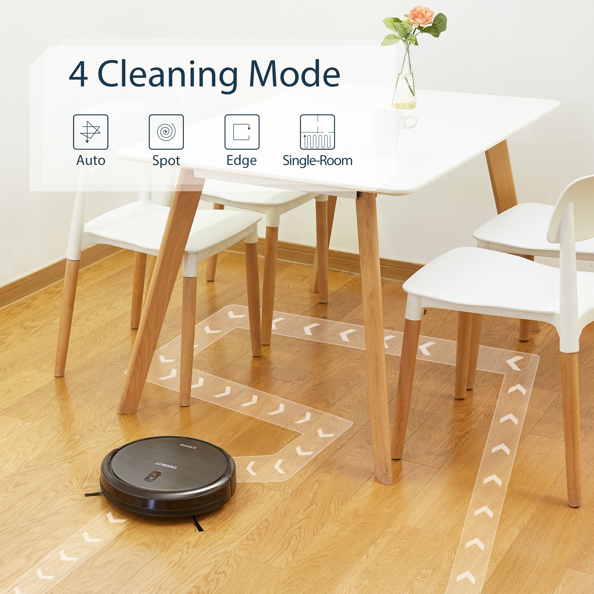 ECOVACS DEEBOT N79S Robot Vacuum Cleaner with Max Power Suction, Alexa Connectivity, App Controls, Self-Charging for Hard Surface Floors & Thin Carpets - Image 6