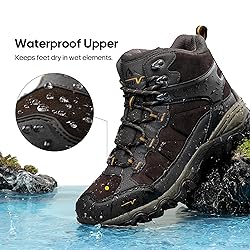 NORTIV 8 Men's Waterproof Hiking Boots Outdoor Mid