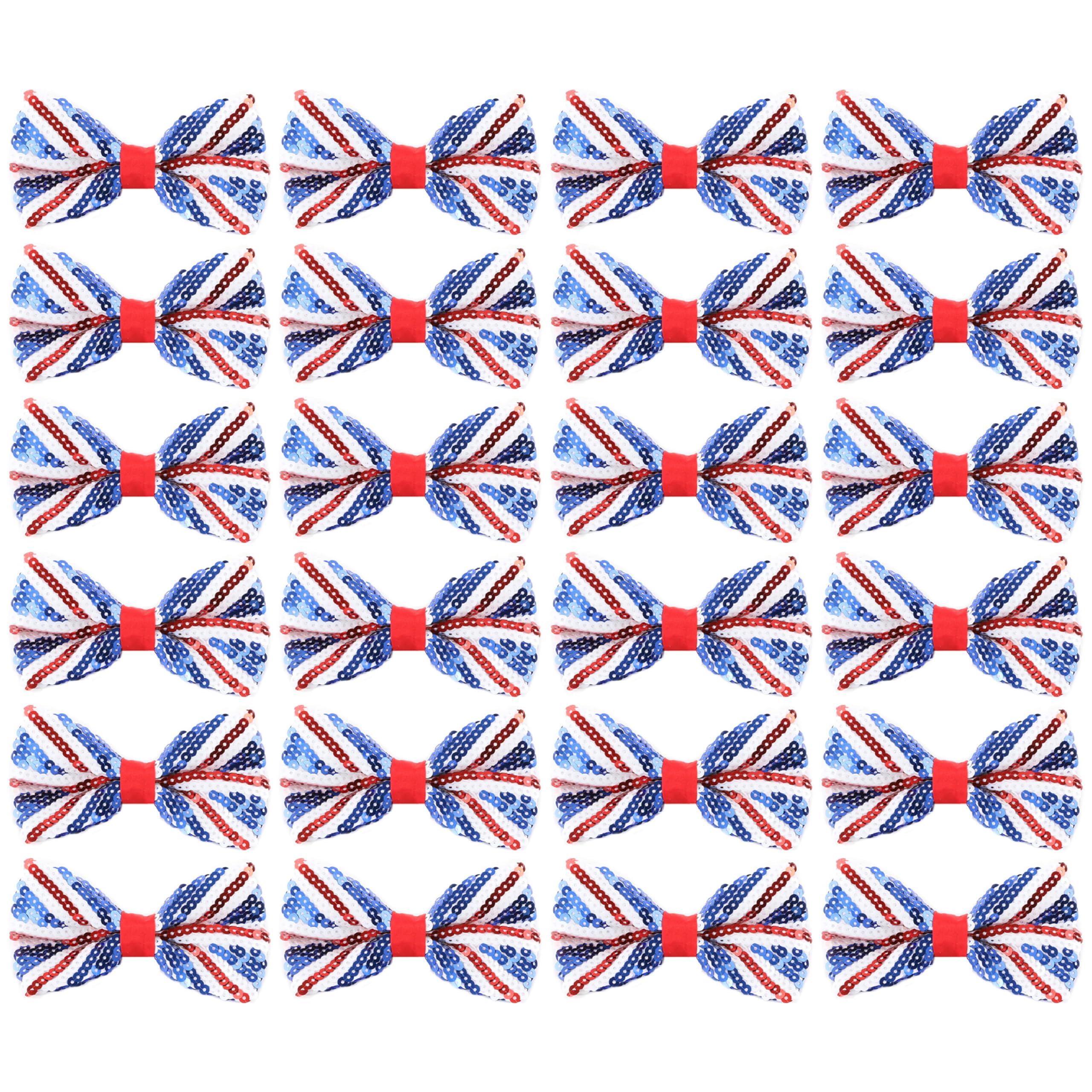I LOVE FANCY DRESS Union Jack Sequin Bowtie - British Union Jack Flag Bowtie - VE Day, Queen's, British Events - Pack of 1 VE DAY COMMONWEALTH