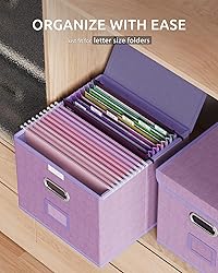 Oterri 3 Pack File Organizer Box,File Box,Small