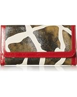 FASH Limited Giraffe Print Clutch with Contrast Trim