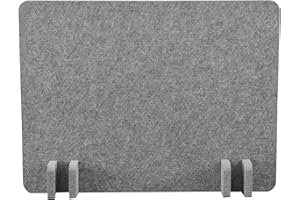 S STAND UP DESK STORE Stand Up Desk Store ReFocus Raw Noise and Distraction Reducing Freestanding Acoustic Desk Divider Mounted Privacy Panel (Castle Gray, 20.9" x 16")