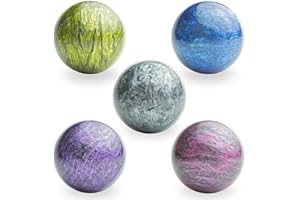 Entervending Bouncy Balls - 5 Pcs Bowling Rubber Balls for Kids - Large 45mm - Super Ball Vending Machine Toys