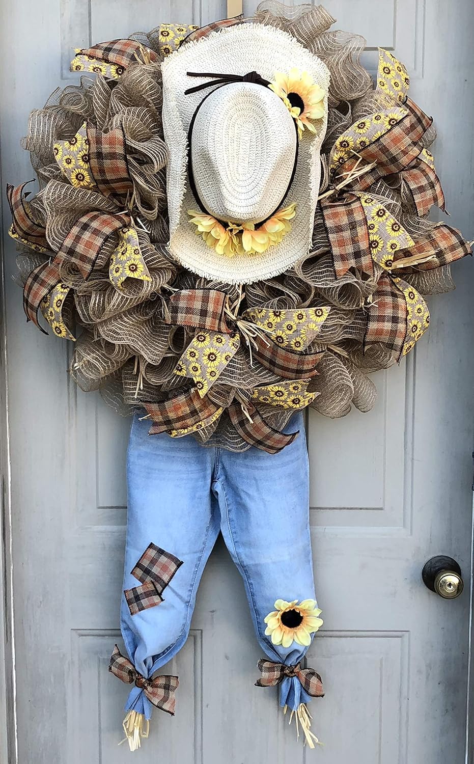 Amazon.com: Fall Scarecrow Wreath Fall Thanksgiving Decor Thanksgiving