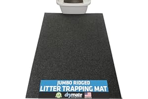 Drymate Jumbo XXL Cat Litter Trapping Mat, Traps Mess from Box, Waterproof Urine-Proof, Machine Washable, Ultra Soft on Paws & Absorbent, Kitten Supplies (USA Made, Recycled Content)(30x45)(Dark Grey)