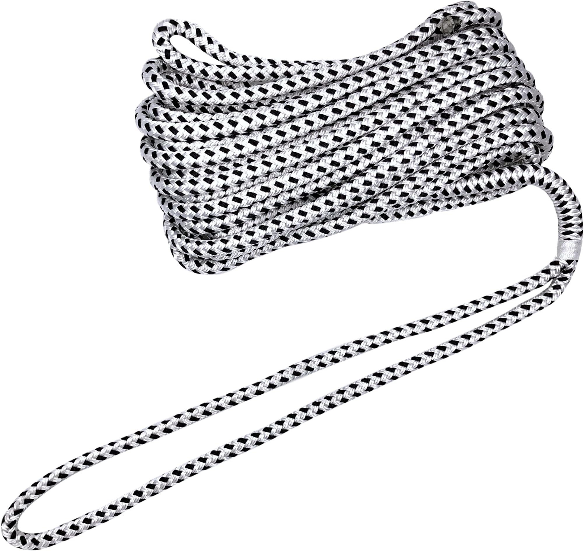 Braided Polyester Rope, Ø 14mm, Length 8m, 60 cm Spliced Loop at one end, Boat Dock Line, Mooring Ropes for Boats, Yacht by SmartProduct - 1 piece