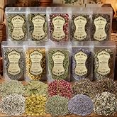 10 Pack Large Dried Flowers Set &ndash;Bulk Herbs for Witchcraft Supplies, Used Potpourri Simmer Pot, Spell Jar, Candle Soap Making, DIY Crafts &ndash; Lavender, Rose, White Sage, and More, Each Bag Above 4.41oz
