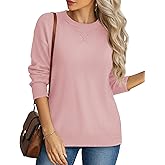 YUCOLEN Sweaters for Women Long Sleeve Lightweight Crewneck Knit Pullover Basic Casual Sweaters Spring Tops